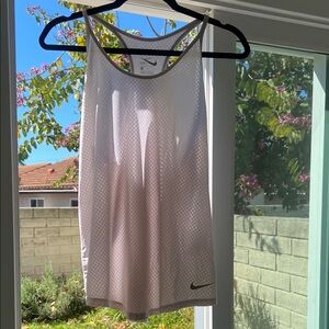 Nike White Mesh Tank Top